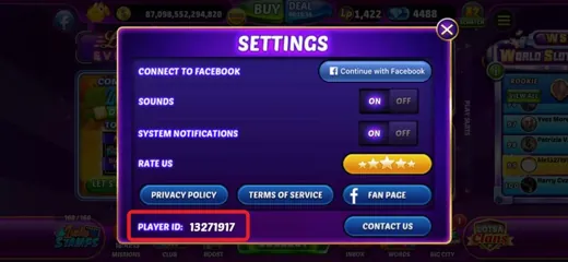 Account and Face ID settings